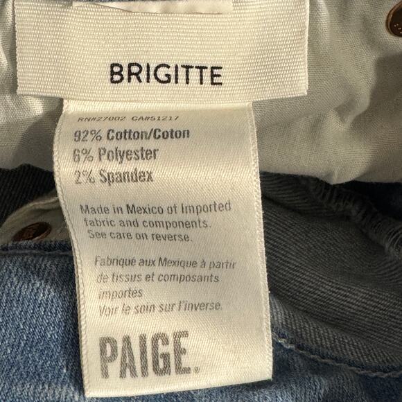 Paige Brigitte Womens Jeans Size 29 Blue Distressed Mid Rise Rocker Grunge Denim - Picture 8 of 14